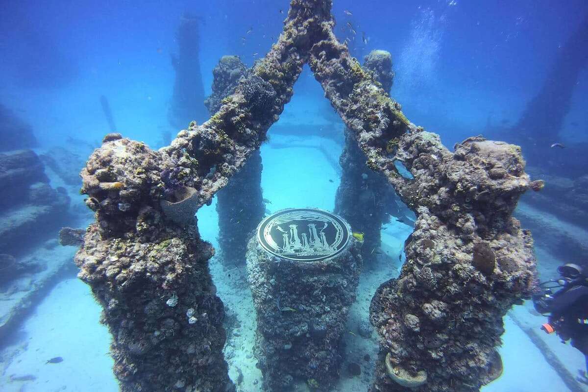 Underwater scenery at the Neptune Memorial Reef